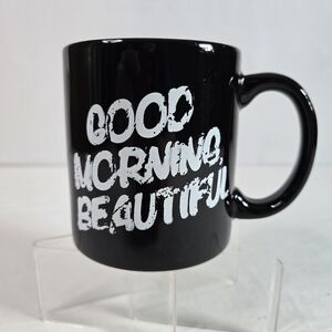 TMD Coffee Mug_"Good Morning Beautiful" 16 Ounce Capacity Black